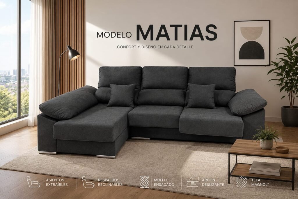 Sofá Chaise Longue MATIAS