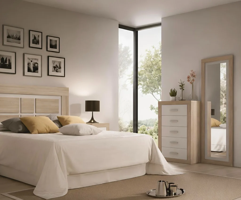 Dormitorio decorado con cama y colchón NovaDreams