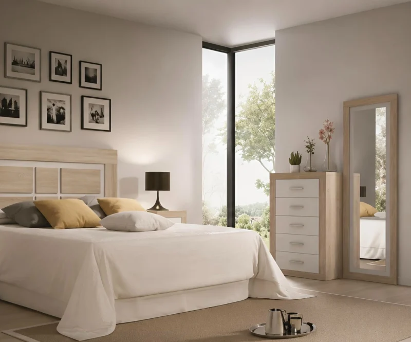 Dormitorio decorado con cama y colchón NovaDreams