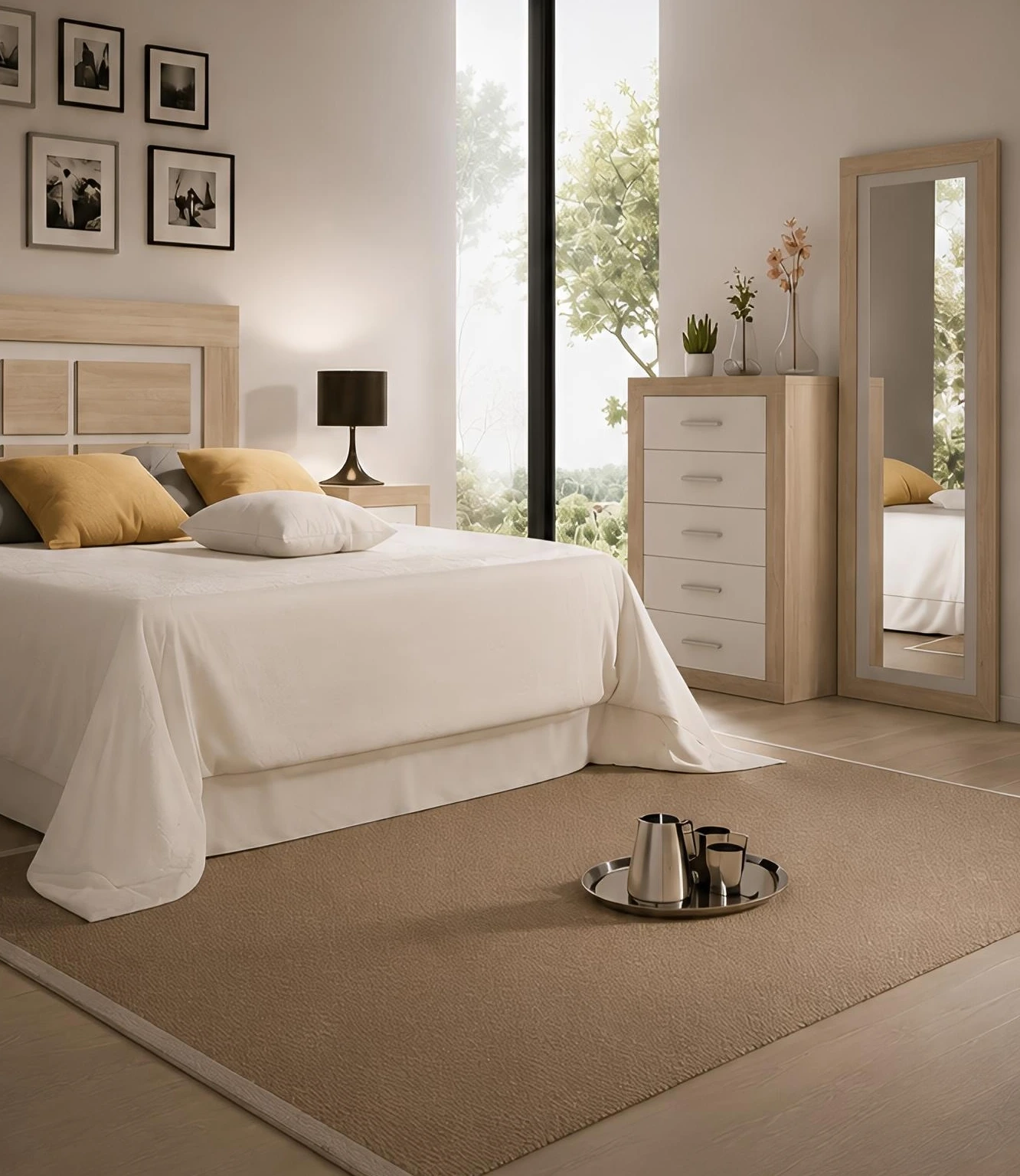 Dormitorio decorado con cama y colchón NovaDreams
